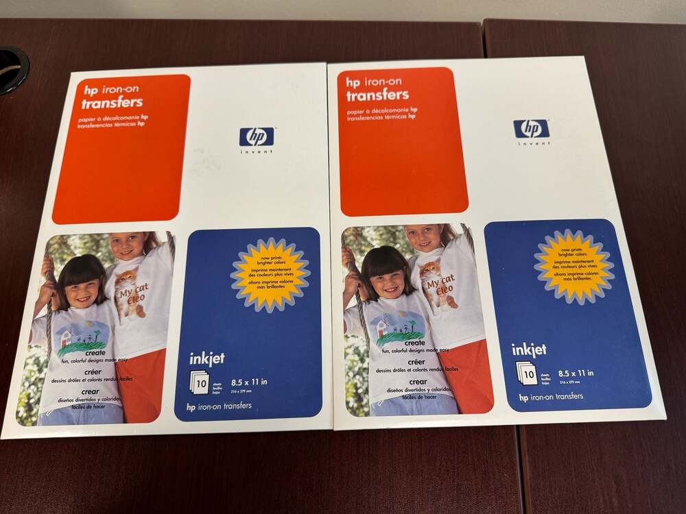 HP Iron-On Transfers for Inkjet Printers (C6049A) 10 Sheets 8.5 x 11 inch